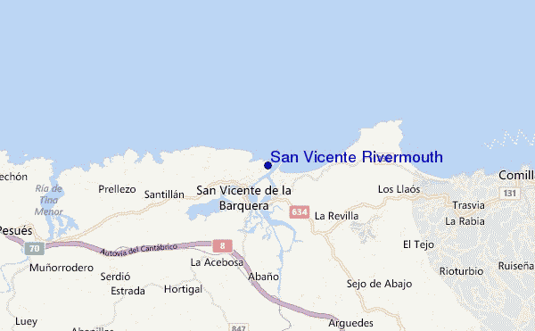 carte de localisation de San Vicente Rivermouth