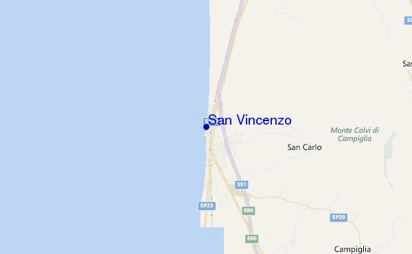 carte de localisation de San Vincenzo
