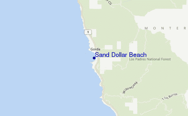 carte de localisation de Sand Dollar Beach