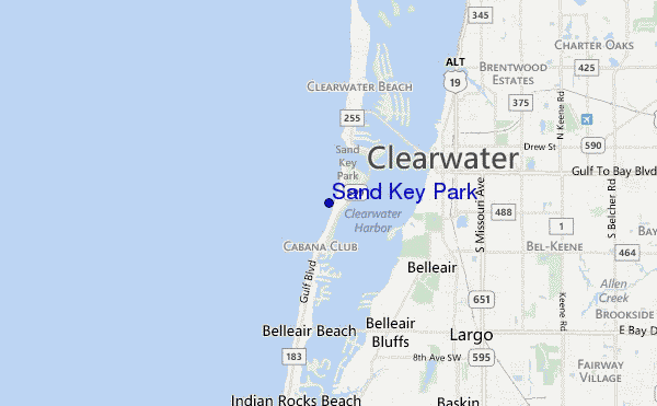 carte de localisation de Sand Key Park