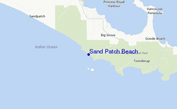 carte de localisation de Sand Patch Beach