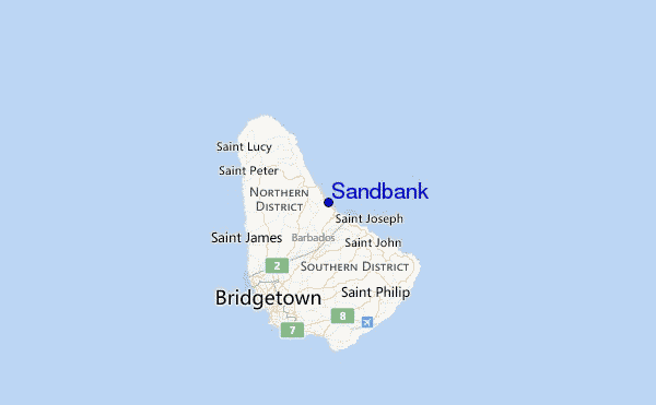 Sandbank Location Map