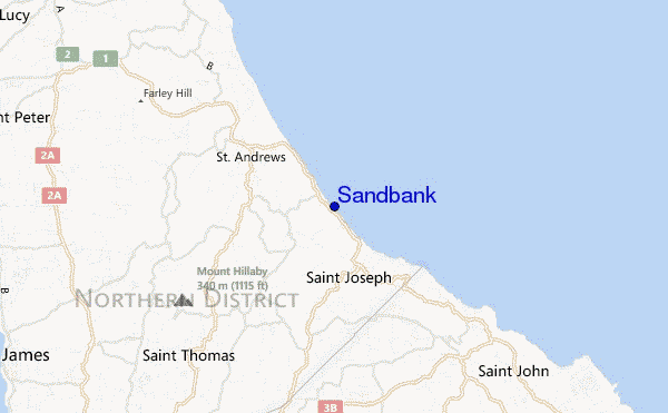 carte de localisation de Sandbank