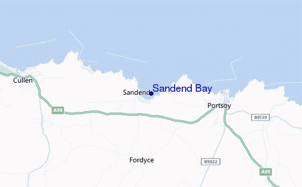 carte de localisation de Sandend Bay
