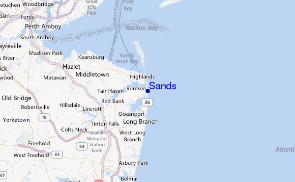 Sands Location Map