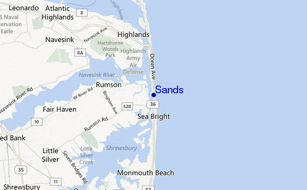 carte de localisation de Sands