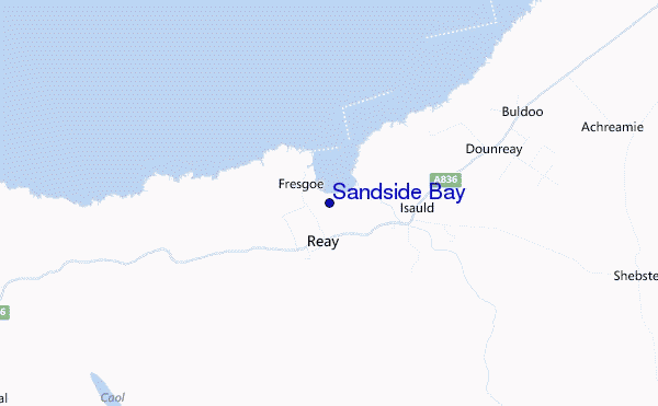 carte de localisation de Sandside Bay