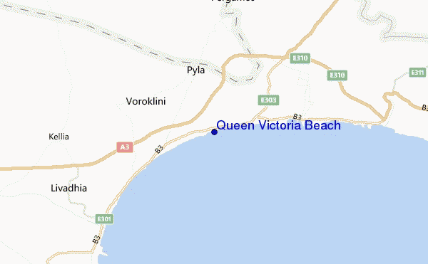 carte de localisation de Queen Victoria Beach