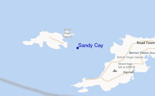 carte de localisation de Sandy Cay