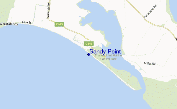 carte de localisation de Sandy Point