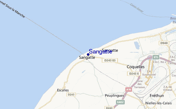 carte de localisation de Sangatte