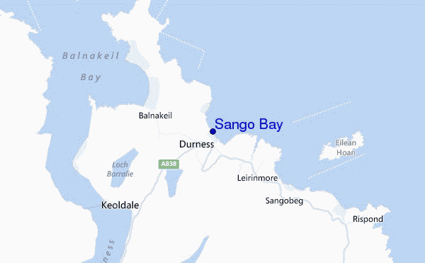carte de localisation de Sango Bay