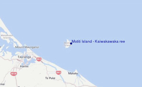 Motiti Island - Kaiwakawaka ree Location Map