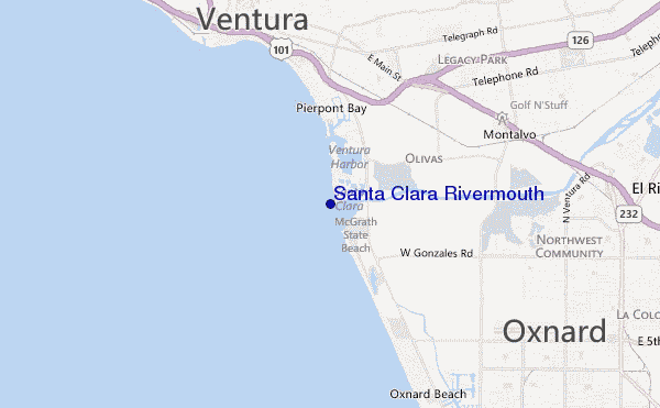 carte de localisation de Santa Clara Rivermouth