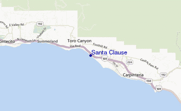 carte de localisation de Santa Clause