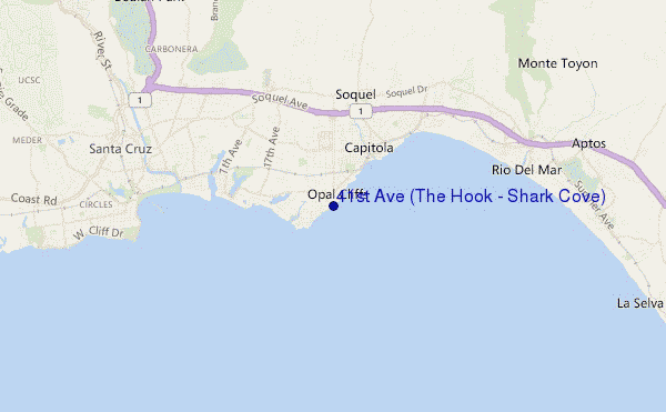 carte de localisation de 41st Ave (The Hook - Shark Cove)