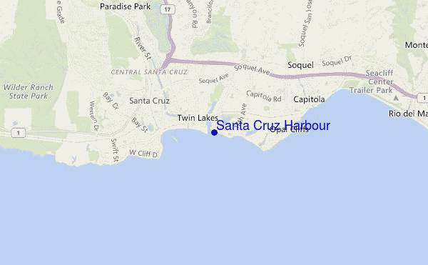 carte de localisation de Santa Cruz Harbour