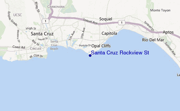 carte de localisation de Santa Cruz Rockview Street