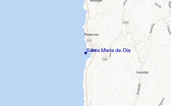 carte de localisation de Santa Maria de Oia