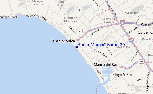 carte de localisation de Santa Monica Samo 20