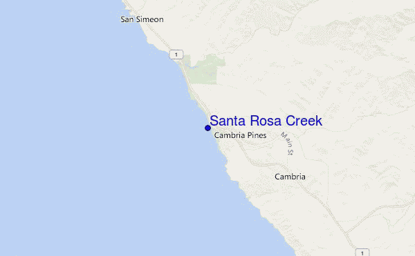 carte de localisation de Santa Rosa Creek