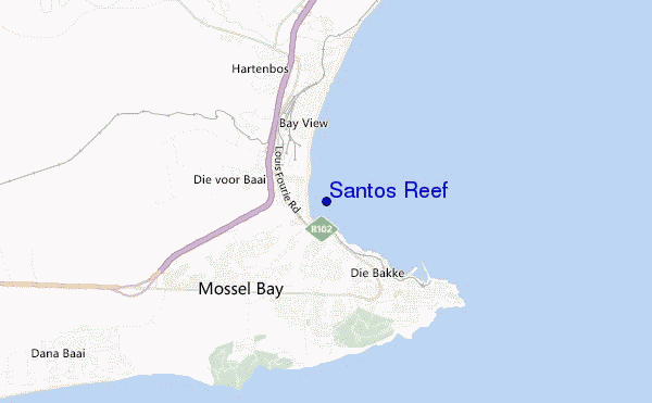 carte de localisation de Santos Reef