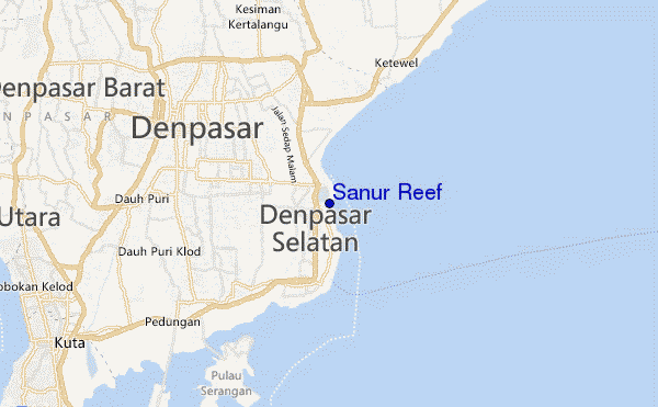 carte de localisation de Sanur Reef