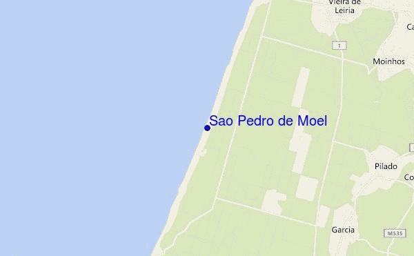 carte de localisation de Sao Pedro de Moel