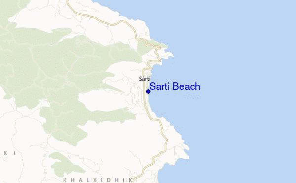 carte de localisation de Sarti Beach