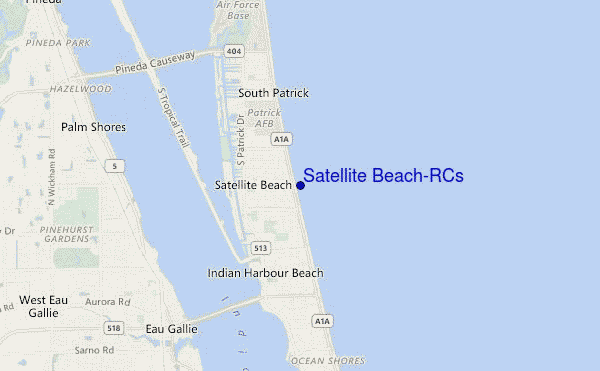 carte de localisation de Satellite Beach/RCs