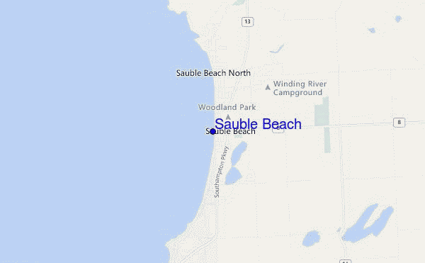 carte de localisation de Sauble Beach