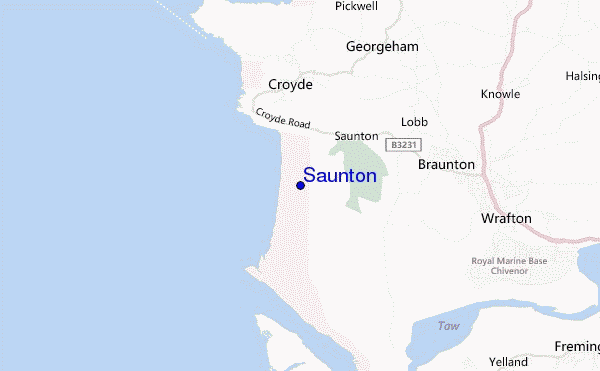 carte de localisation de Saunton