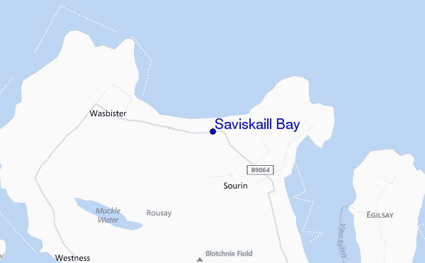 carte de localisation de Saviskaill Bay