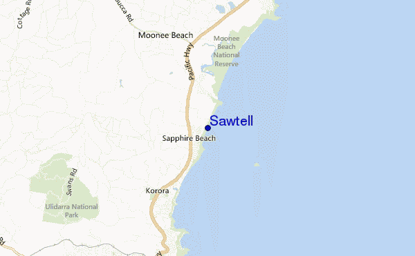 carte de localisation de Sawtell