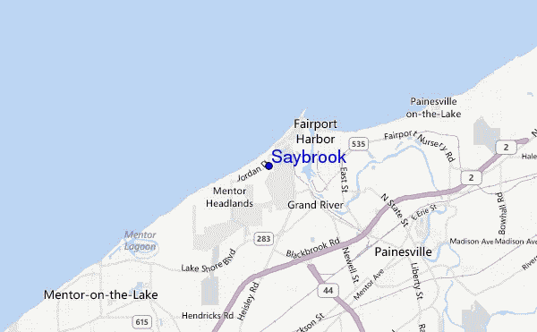 carte de localisation de Saybrook