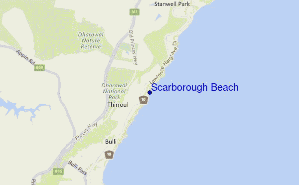 carte de localisation de Scarborough Beach