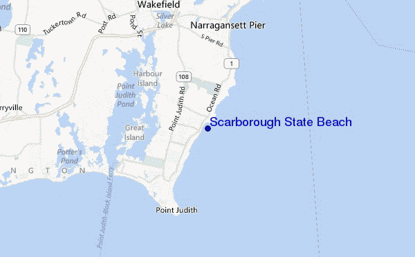 carte de localisation de Scarborough State Beach
