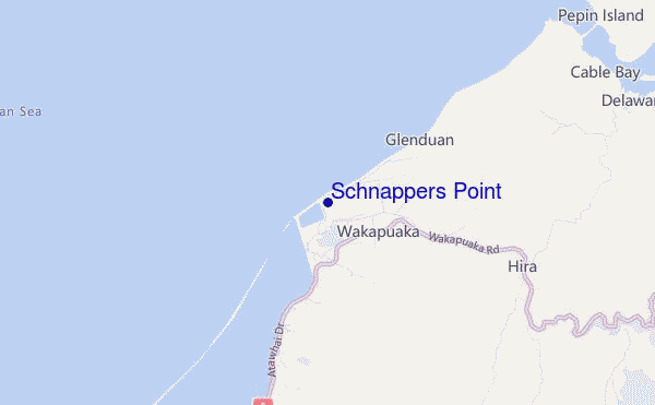 carte de localisation de Schnappers Point