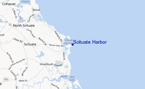 carte de localisation de Scituate Harbor