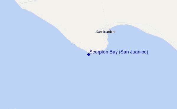 carte de localisation de Scorpion Bay (San Juanico)