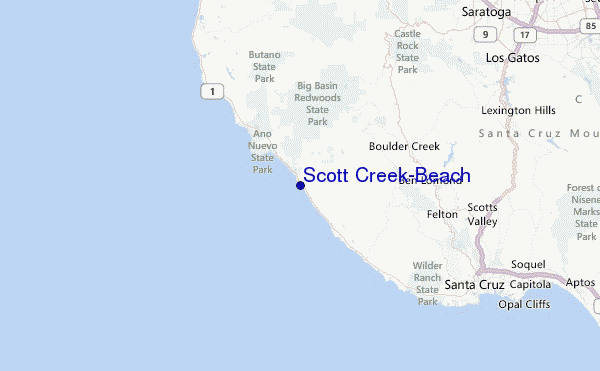 Scott Creek-Beach Location Map