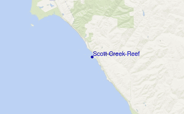 carte de localisation de Scott Creek-Reef