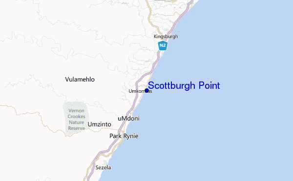 Scottburgh Point Location Map