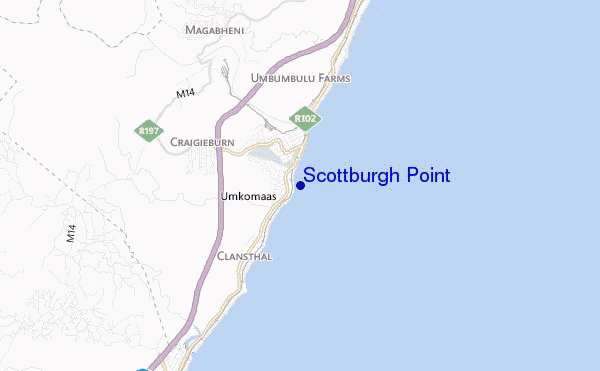 carte de localisation de Scottburgh Point