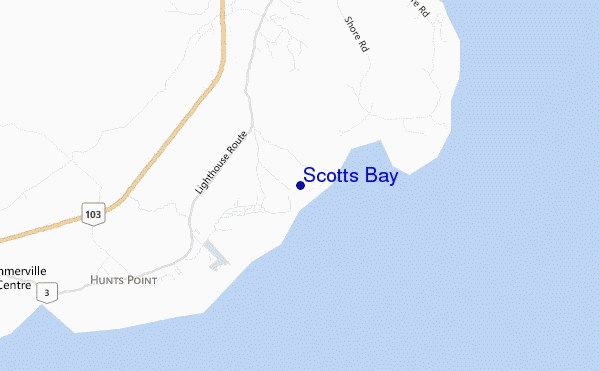 carte de localisation de Scotts Bay
