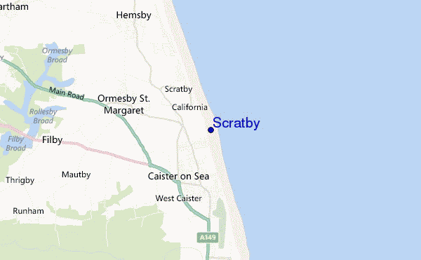 carte de localisation de Scratby