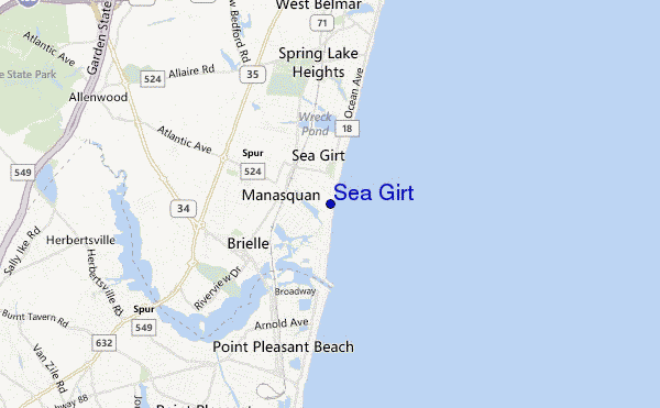carte de localisation de Sea Girt