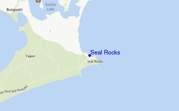 carte de localisation de Seal Rocks