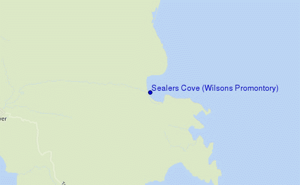 carte de localisation de Sealers Cove (Wilsons Promontory)