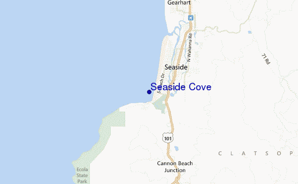 carte de localisation de Seaside Cove